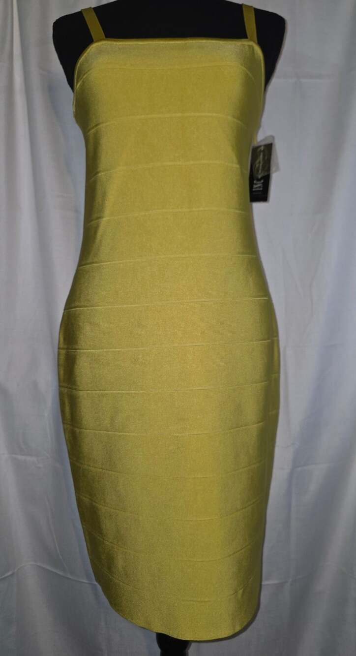 INC International Concepts Bandage Dress Size M Sunflower Yellow New